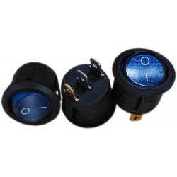 Jungtukas apvalus 20mm 12V-20Amp mėlynas