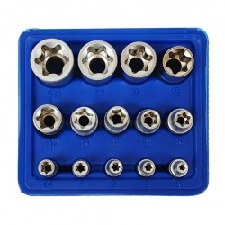 Galvučių komplektas E-Star  dalių 1/4"+3/8"+1/2"E4-E24