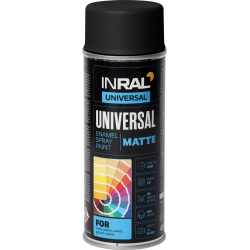 Dažai aerozolin. INRAL UNIVERSAL juodi matiniai  RAL9011 400...