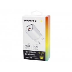 Įkroviklis USB-C/USB 240V WAYME 30W