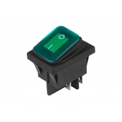 Jungiklis klavišinis DC elektros, žalios sp.,12V/24V ,AC
