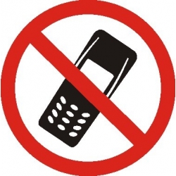 Lipdukas "Kalbėti telefonu draudžiama" 85x85