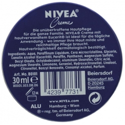 Kremas Nivea 30 ml metal.dėž.