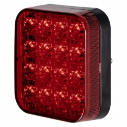 Žibintas LED 87x77x29mm priešrūkinis raud.gal. 16LED 12/24V