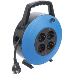 Kabelinė ritė 10m/3x1,5mm2,4 lizdai IP20/3000W