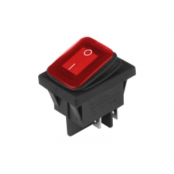 Jungiklis klavišinis DC elektros  raudonos sp.,12V/24V ,AC