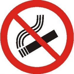 Lipdukas "Rūkyti draudžiama"  ø150mm