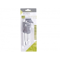 Raktų šešiakampių  šarnyrinių 1.5-10mm 9dalių rinkinys 180mm