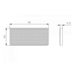 Atspindys 90x40mm klijuojamas raudonas