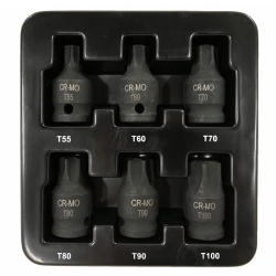 Smūginiai antgaliai | 12,5 mm (1/2") | T-Star (Torx)T55-T100...