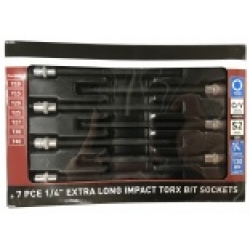 Įpresuotų antgalių rinkinys | 6.3 mm (1/4") | T-Star (Torx) ...