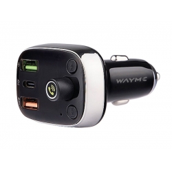 FM moduliatorius WAYME 12/24V su USB-C PD, QC4.0+, Auto-ID, ...