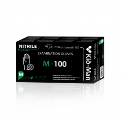 Pirštinės nest.nitrilinės juoda sp M 100vnt.