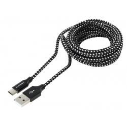 Kabelis įkrovimo ir sinchronizacijos USB- > USB-C, 300 cm.
