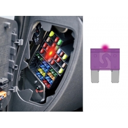 Saugikliai MAXI su LED įtampos indikacija 7vnt