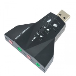 Adapteris garso konverteris į USB 7.1 surround kanalus