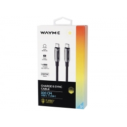 Kabelis įkrovimo USB-C > USB-C, 100 cm. WAYME, maks. 240W