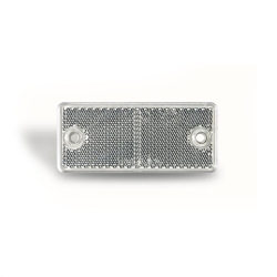 Atspindys 90x40mm su skylutėm baltas