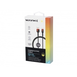 Kabelis įkrovimo USB > USB-C, 100 cm. WAYME, maks. 30W mikop...
