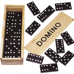Domino kauliukai medinėje dėžutėje (16x5 cm)