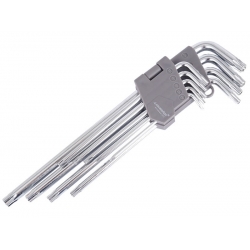 Raktų žvaigždučių T10-T50mm 9dalių rinkinys 230mm