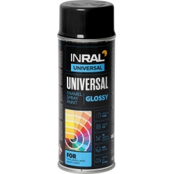 Dažai aerozolin. INRAL UNIVERSAL juodi blizgūs RAL9017 400ml